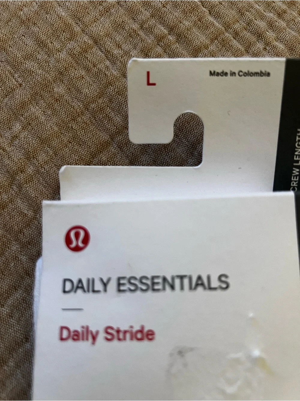NWT Lululemon Daily Stride Crew Socks Rainbow Stripe White  (L)